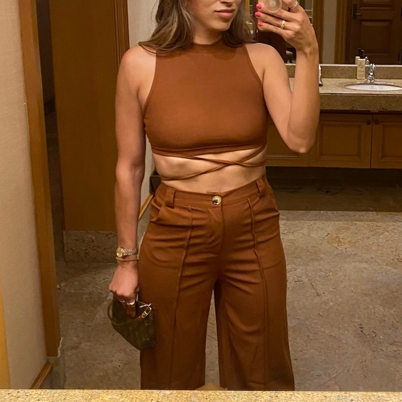 Mock Neck Top & Seam Front Pants - Picture 5 of 5